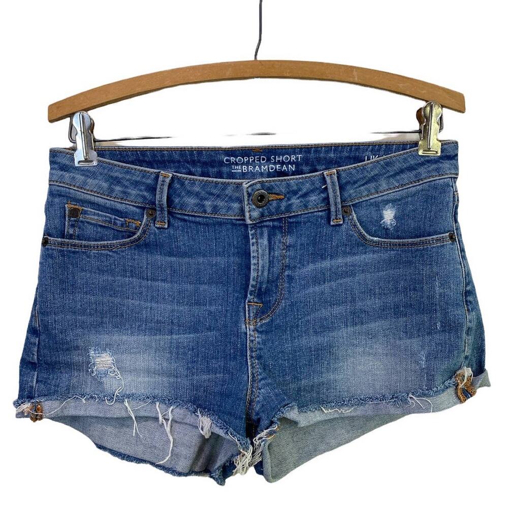Jack Willis High Rise Cropped  Denim Shorts 6us